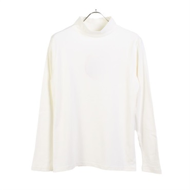 パレコレ ホットライフ 綿発熱スムース モックネックTシャツ(ホワイト(390-343)-M)