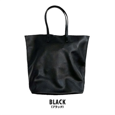 レザートートバッグ レディース(ブラック)