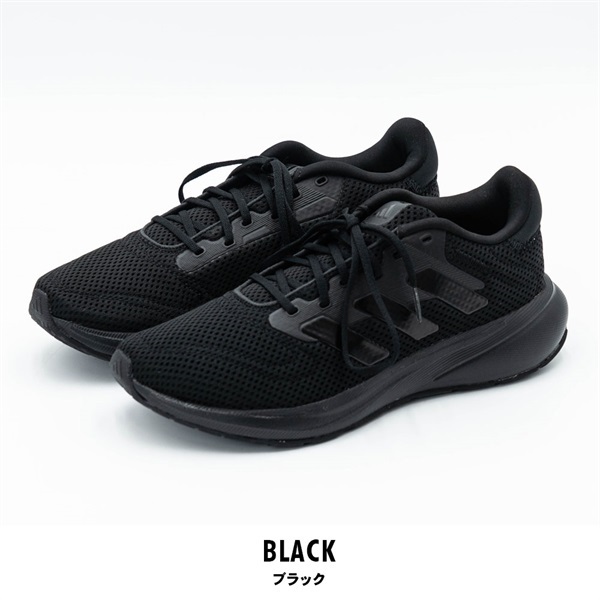 adidas(アディダス) レスポンスランナーランニングシューズ(ブラック-22.5cm)