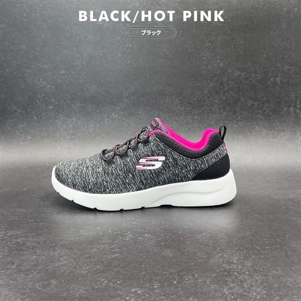 スケッチャーズ スリップインズ スニーカー SKECHERS DYNAMIGHT 2.0ｰIN A レディース(ブラック×ピンク-22.5cm)