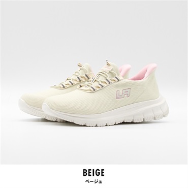 LARKINS レディース ウォータープルーフ スニーカー(ベージュ-22.5cm)