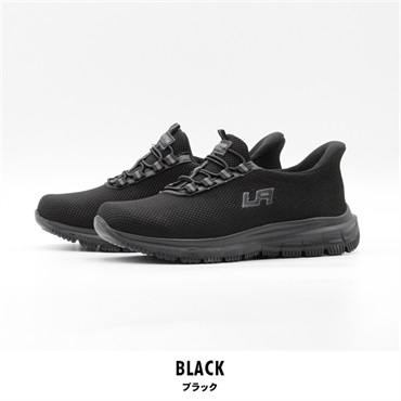 LARKINS レディース ウォータープルーフ スニーカー(ブラック-22.5cm)