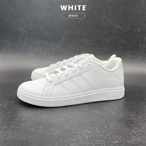 adidas スニーカー GRAND COURT 2.0 K レディース(ホワイト(GW6511)-22.5cm)
