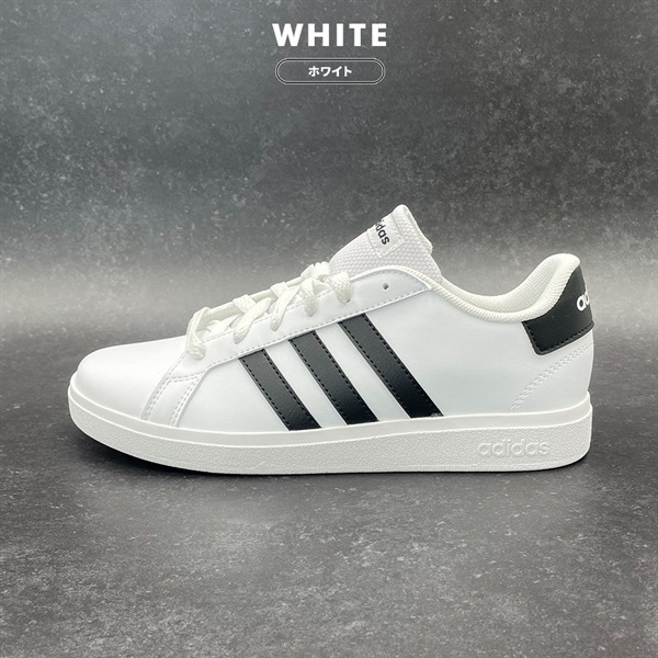 adidas スニーカー GRAND COURT 2.0 K レディース(ホワイト(GW6511)-22.5cm)