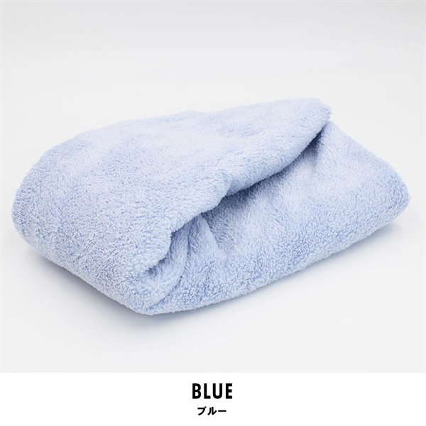 クイックヘアドライ タオル「03'59''」 (ブルー)