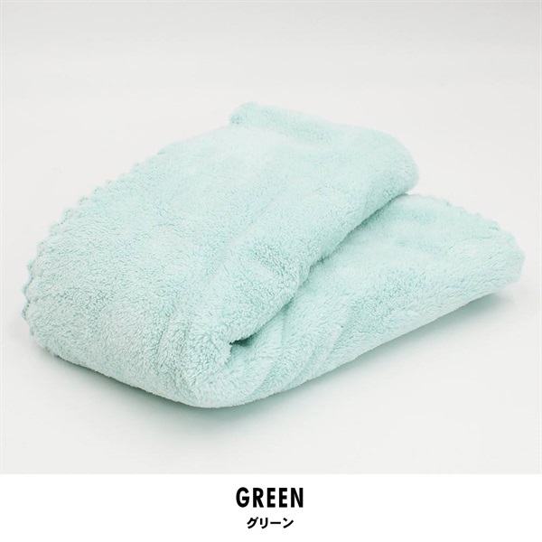 クイックヘアドライ タオル「03'59''」 (グリーン)