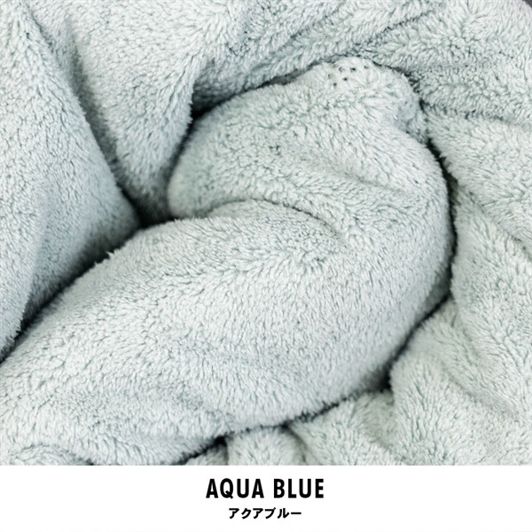 クイックヘアドライ タオル「03'59''」 (アクアブルー)