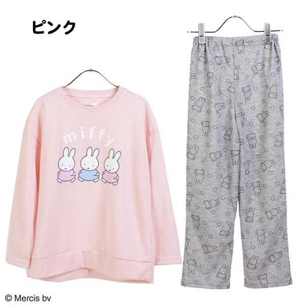 ミッフィー 長袖パジャマ ルームウェア(ピンク-130)