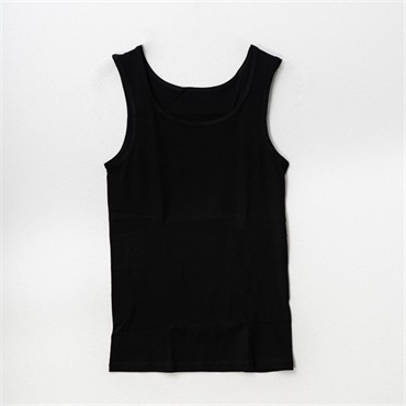 パレコレ 接触冷感綿100%脇縫い目なしタンクトップ【パレ冷COOL】(ブラック-S)