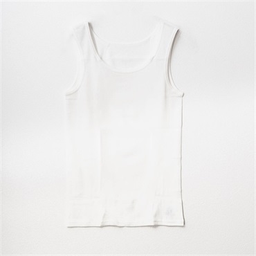 パレコレ 接触冷感綿100%脇縫い目なしタンクトップ【パレ冷COOL】(ホワイト-S)