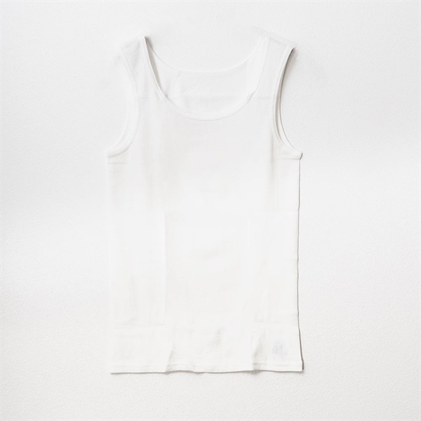 パレコレ 接触冷感綿100%脇縫い目なしタンクトップ【パレ冷COOL】(ホワイト-S)