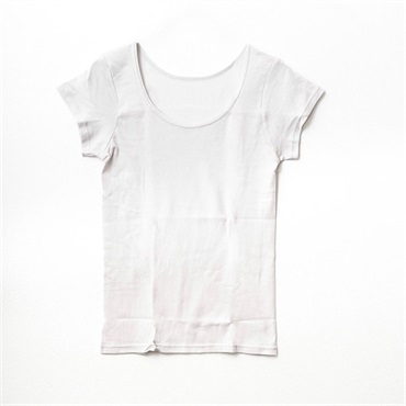 パレコレ 接触冷感綿100%脇縫い目なしフレンチ袖【パレ冷COOL】(グレー-S)