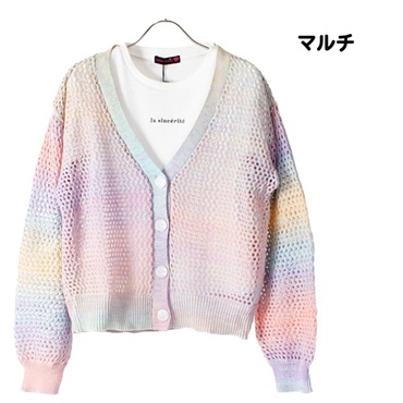ラブトキシック メッシュカーディガン インナー半袖Tシャツ セット(マルチ-L(160))