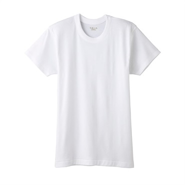 グンゼ 快適工房 半袖丸首 Tシャツ クルーネック 綿100％(ホワイト-S)