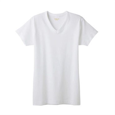 グンゼ 快適工房 半袖V首 Tシャツ Vネック 綿100％(ホワイト-S)
