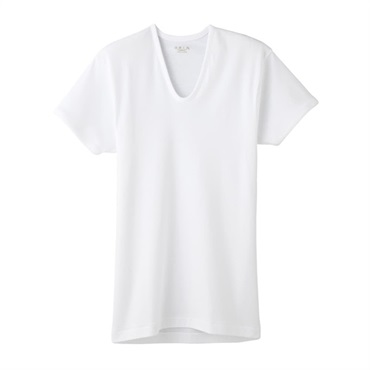 グンゼ 快適工房 半袖U首 Tシャツ Uネック 綿100％(ホワイト-S)