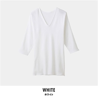 グンゼ 快適工房 レディース七分袖スリーマー(ホワイト-S)