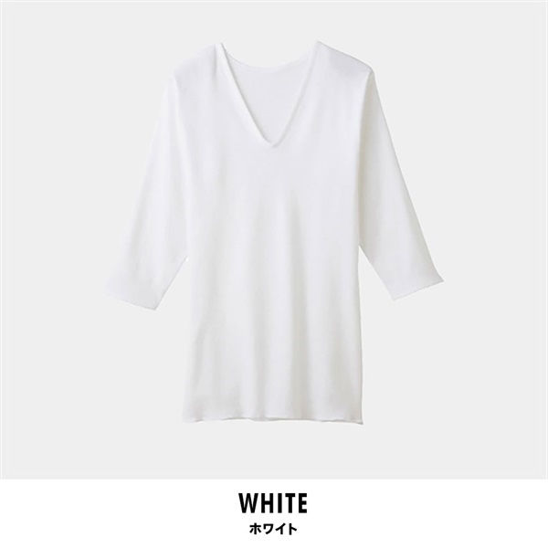 グンゼ 快適工房 レディース七分袖スリーマー(ホワイト-S)