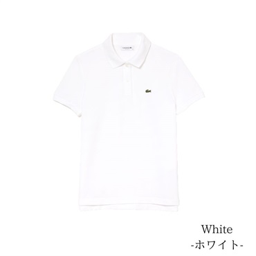 ラコステ レディース ポロシャツ(ホワイト-S)