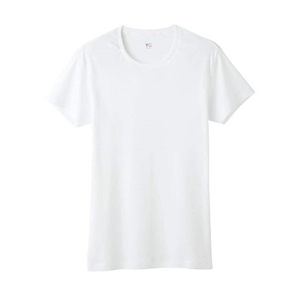グンゼ YG ワイジー クルーネック 半袖Tシャツ 綿100％(ホワイト-M)