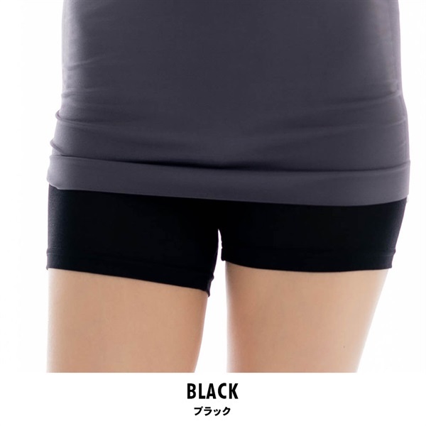 やわはだレギンス 2分丈(ブラック-M-L)